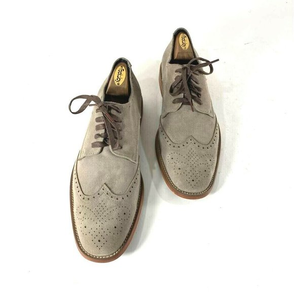 Joseph Abboud Mens Brogues Shoes Gray Lace Up Low - Picture 2 of 10